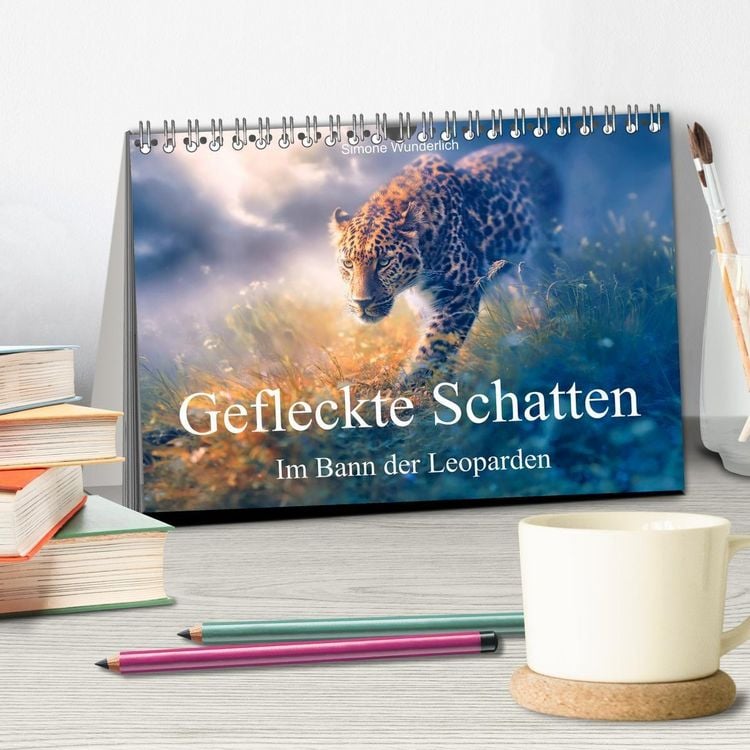 Produktbild: Gefleckte Schatten - Im Bann der Leoparden (Tischkalender 2027 DIN A5 quer), CALVENDO Monatskalender