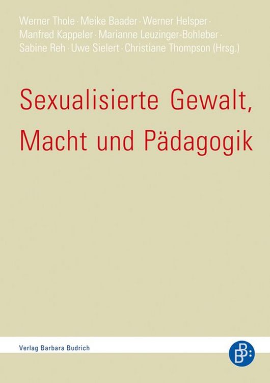 Produktbild: Sexualisierte Gewalt, Macht und P&auml;dagogik