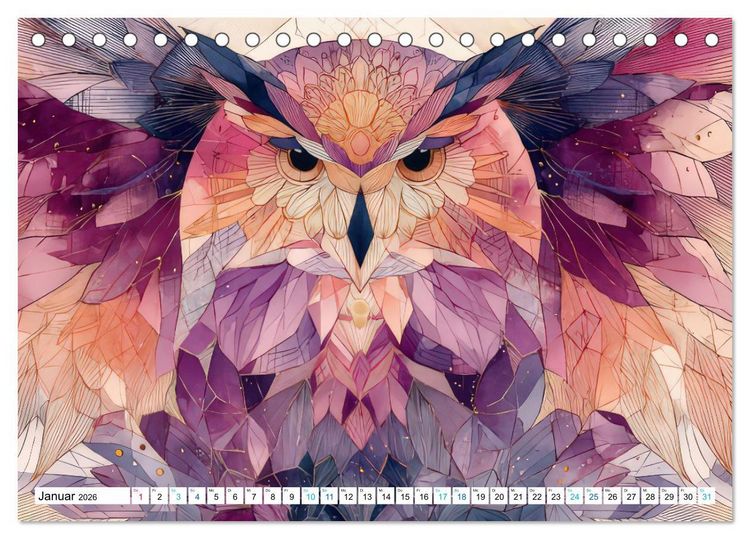 Produktbild: Bohemian Tierzauber (Tischkalender 2026 DIN A5 quer), CALVENDO Monatskalender