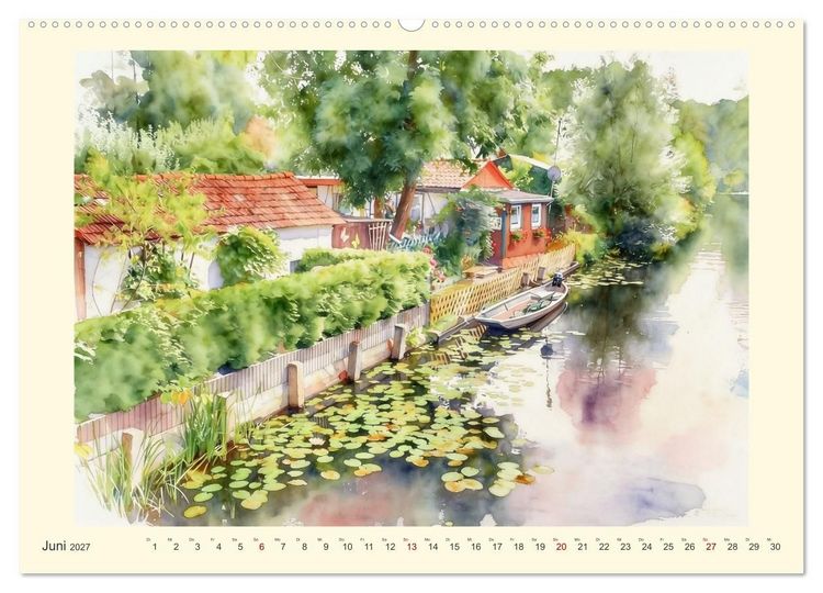 Produktbild: Abwechslungsreiches Brandenburg (hochwertiger Premium Wandkalender 2027 DIN A2 quer), Kunstdruck in Hochglanz