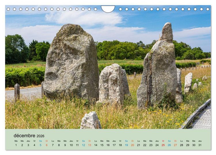 Produktbild: M&eacute;galithes myst&eacute;rieux (Calendrier mural 2026 DIN A4 vertical), CALVENDO calendrier mensuel