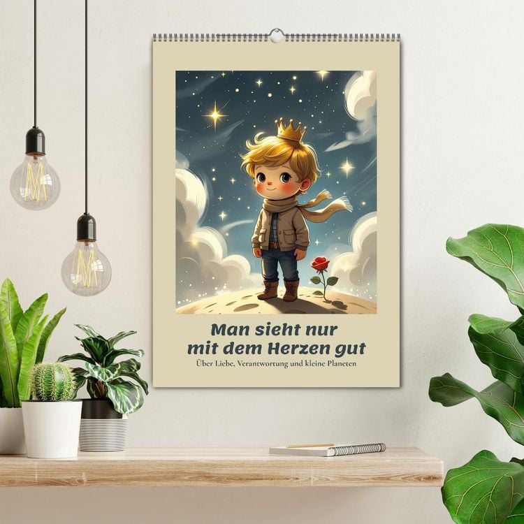 Produktbild: Man sieht nur mit dem Herzen gut &ndash; &Uuml;ber Liebe, Verantwortung und kleine Planeten (Wandkalender 2027 DIN A2 hoch), CALVENDO Monatskalender