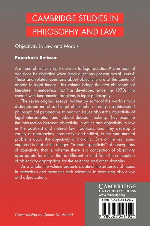 Produktbild: Objectivity in Law and Morals