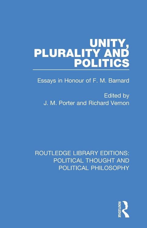 Produktbild: Unity, Plurality and Politics