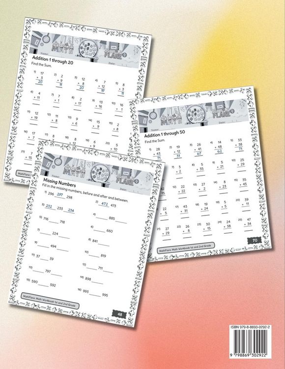 Produktbild: MathFlare - Math Workbook 1st and 2nd Grade