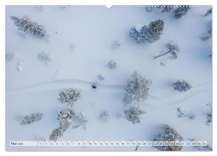 Produktbild: Lappland - Winterwandern Impressionen (Wandkalender 2026 DIN A2 quer), CALVENDO Monatskalender