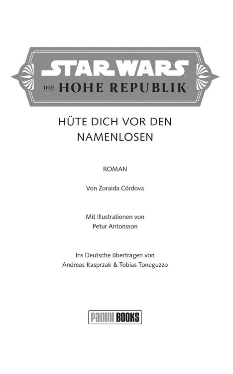 Produktbild: Star Wars Jugendroman: Die Hohe Republik - H&uuml;te dich vor den Namenlosen