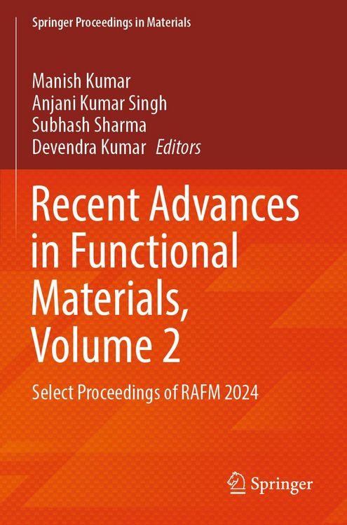 Produktbild: Recent Advances in Functional Materials, Volume 2