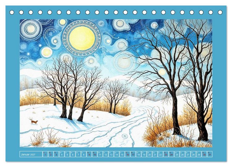 Produktbild: Topografie der Fantasie (Tischkalender 2027 DIN A5 quer), CALVENDO Monatskalender