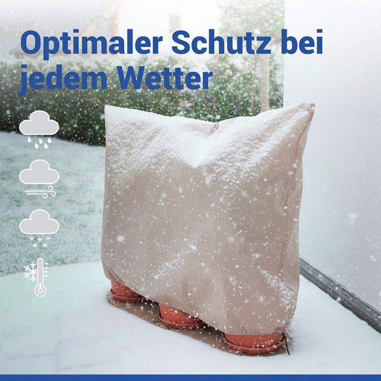 Produktbild: Pflanzenschutz-Vlies 180 x 120 cm, Beige, rei&szlig;festes Wintervlies f&uuml;r Pflanzen