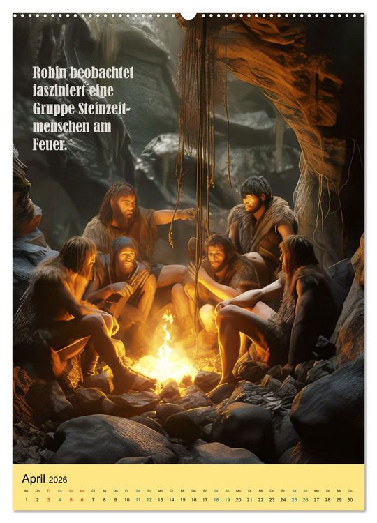 Produktbild: Robin und die Zeitmaschine (hochwertiger Premium Wandkalender 2026 DIN A2 hoch), Kunstdruck in Hochglanz