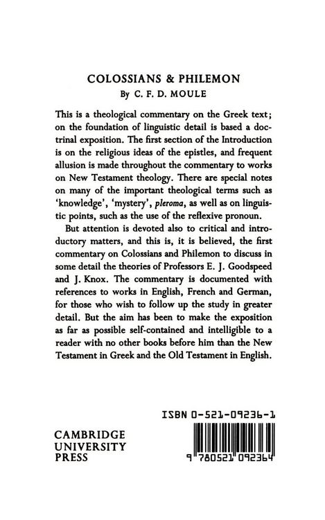 Produktbild: The Epistles to the Colossians and to Philemon