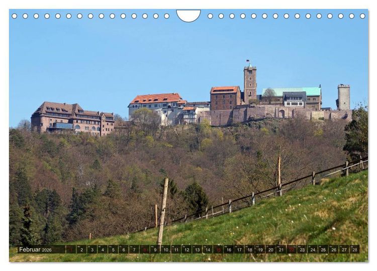 Produktbild: Wunderbares Th&uuml;ringen - Burgen (Wandkalender 2026 DIN A4 quer), CALVENDO Monatskalender