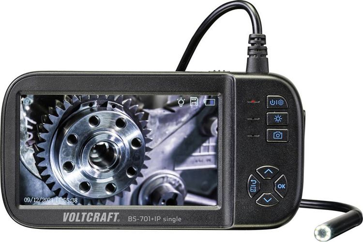 Produktbild: VOLTCRAFT BS-701SE+IP single lens (1 Kamera) Endoskop Sonden-&Oslash;: 8mm Sonden-L&auml;nge: 5m