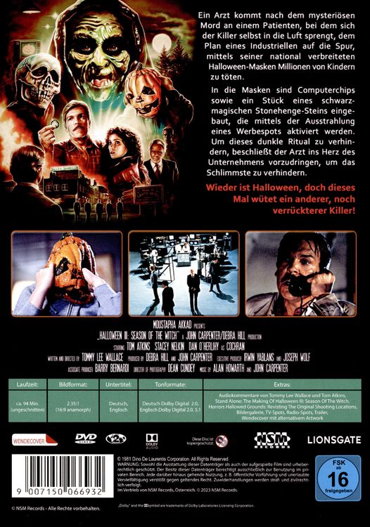 Produktbild: Halloween 3 (uncut) (remastered)