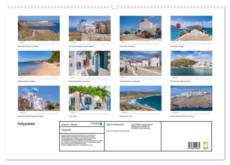 Produktbild: Astypalaia (Wandkalender 2027 DIN A2 quer), CALVENDO Monatskalender