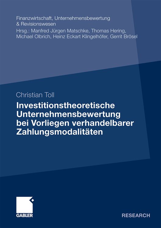 Produktbild: Investitionstheoretische Unternehmensbewertung bei Vorliegen verhandelbarer Zahlungsmodalit&auml;ten