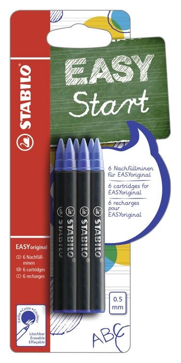 Produktbild: STABILO Patronen zum Nachf&uuml;llen -   EASYoriginal Refill - medium - 6er Pack - Schreibfarbe blau (l&ouml;schbar)