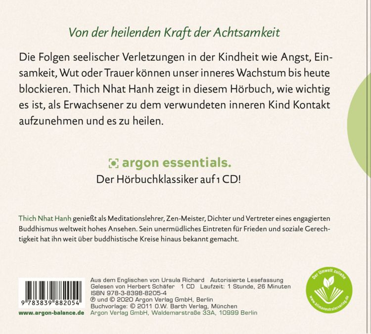 Produktbild: Vers&ouml;hnung mit dem inneren Kind
