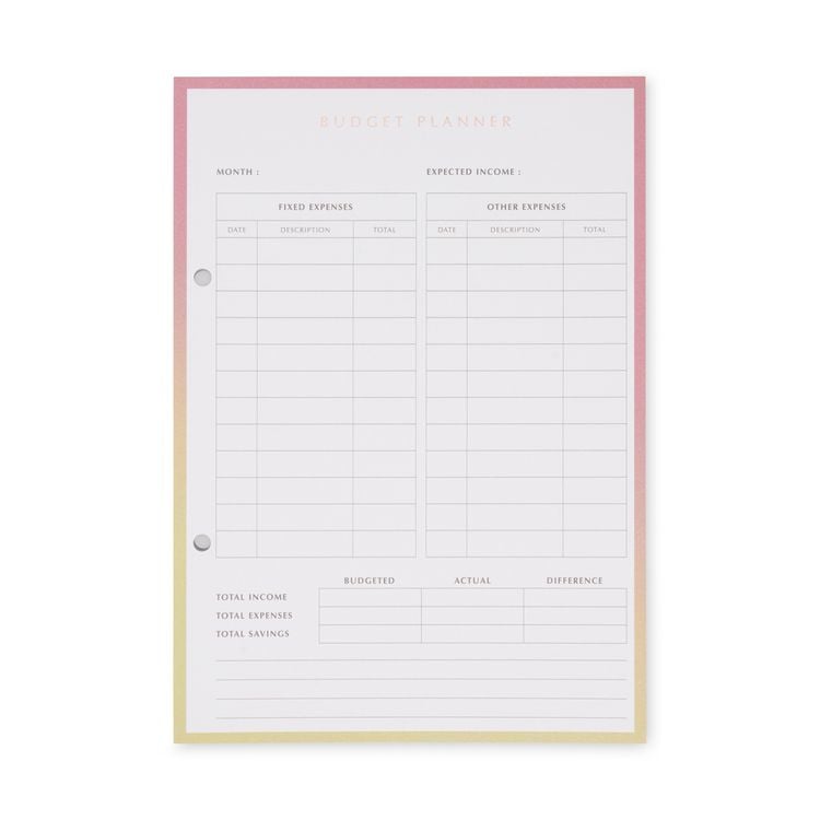 Produktbild: Budget-Planer A5, Pink Matcha