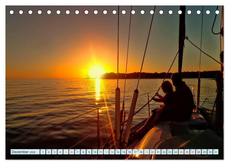 Produktbild: Segelyacht - Freiheit und Abenteuer (Tischkalender 2026 DIN A5 quer), CALVENDO Monatskalender