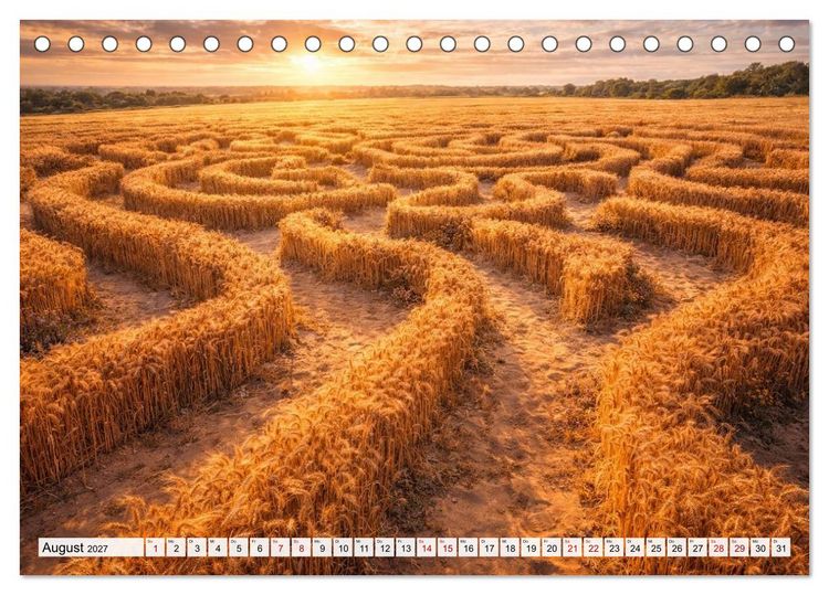 Produktbild: Labyrinth - Die stille Kunst der Umwege (Tischkalender 2027 DIN A5 quer), CALVENDO Monatskalender