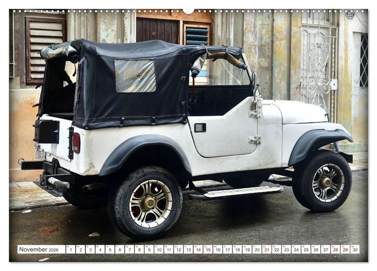 Produktbild: Cuba Jeeps - Gel&auml;ndewagen Oldtimer (hochwertiger Premium Wandkalender 2026 DIN A2 quer), Kunstdruck in Hochglanz