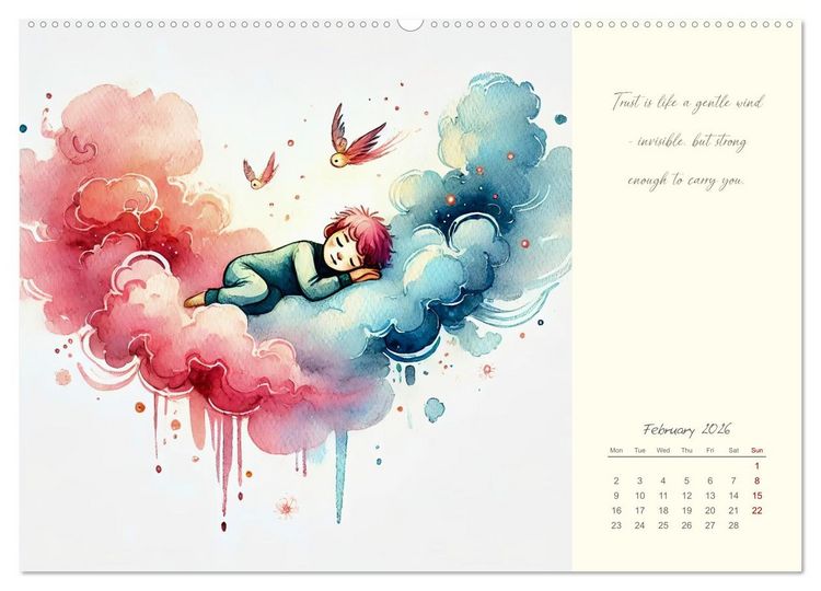 Produktbild: Magic with your inner child - 12 months full of wonder and joy (High Quality Premium Wall Calendar 2026 DIN A2 landscape),CALVENDO 12 Month Wall Calendar