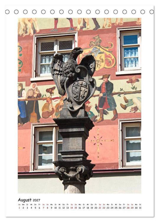 Produktbild: Wangen im Allg&auml;u und seine sch&ouml;nen Brunnen (Tischkalender 2027 DIN A5 hoch), CALVENDO Monatskalender