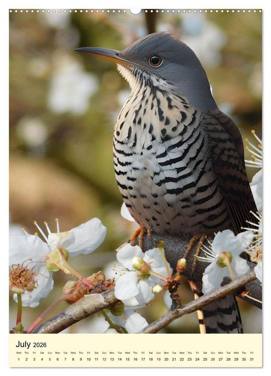 Produktbild: Shy forest birds (High Quality Premium Wall Calendar 2026 DIN A2 portrait),CALVENDO 12 Month Wall Calendar