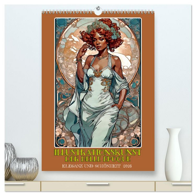 Produktbild: Illustrationskunst der Belle &Eacute;poque (hochwertiger Premium Wandkalender 2026 DIN A2 hoch), Kunstdruck in Hochglanz