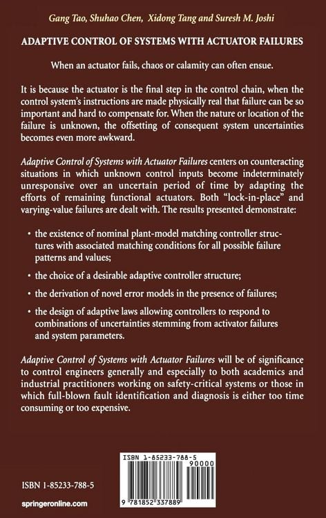 Produktbild: Adaptive Control of Systems with Actuator Failures