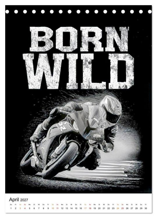Produktbild: Phantom Bikers - Born Wild (Tischkalender 2027 DIN A5 hoch), CALVENDO Monatskalender