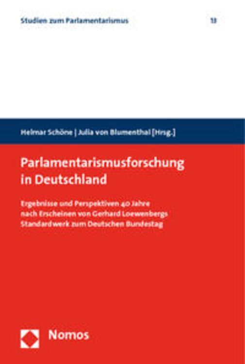 Produktbild: Parlamentarismusforschung in Deutschland