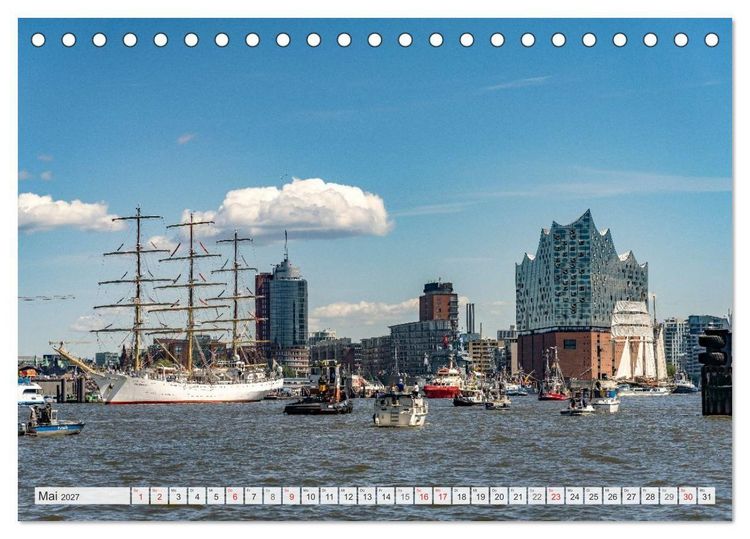 Produktbild: Hansestadt Hamburg (Tischkalender 2027 DIN A5 quer), CALVENDO Monatskalender