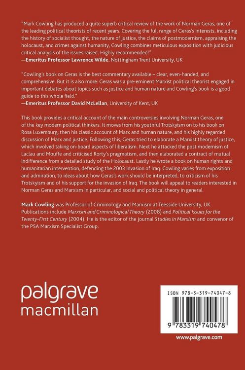Produktbild: Norman Geras&rsquo;s Political Thought from Marxism to Human Rights