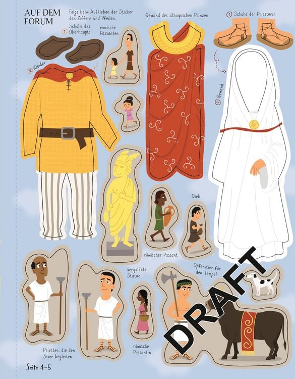 Produktbild: Mein Anzieh-Stickerbuch: Bei den R&ouml;mern
