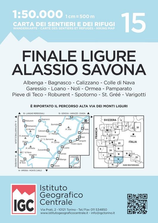 Produktbild: IGC Italien 1 : 50 000 Wanderkarte Finale Ligure Alassio Savona