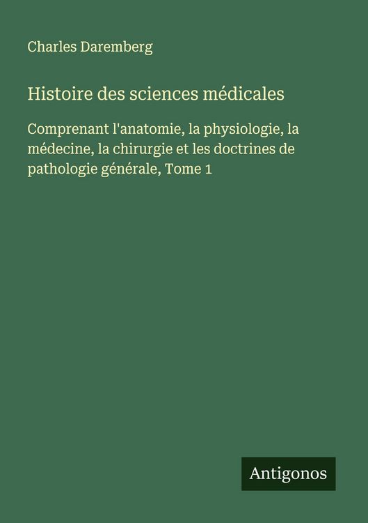 Produktbild: Histoire des sciences m&eacute;dicales