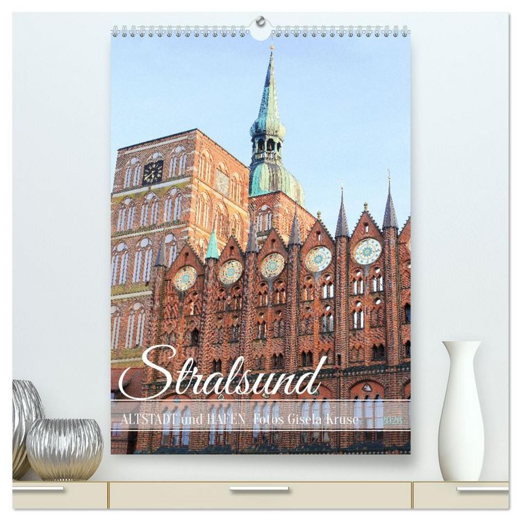 Produktbild: Stralsund - Altstadt und Hafen (hochwertiger Premium Wandkalender 2026 DIN A2 hoch), Kunstdruck in Hochglanz