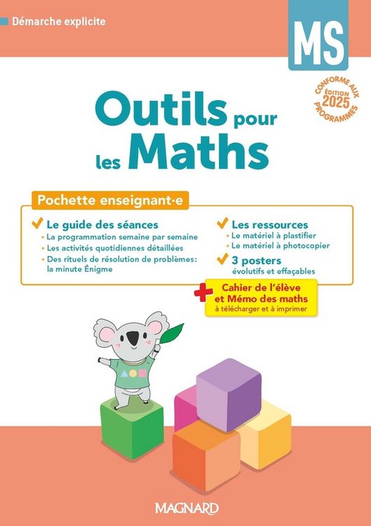 Produktbild: Outils pour les maths MS : pochette enseignant.e : d&eacute;marche explicite