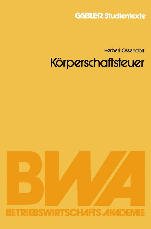 Produktbild: K&ouml;rperschaftsteuer