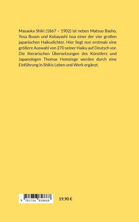 Produktbild: Masaoka Shiki: Ausgew&auml;hlte Haiku