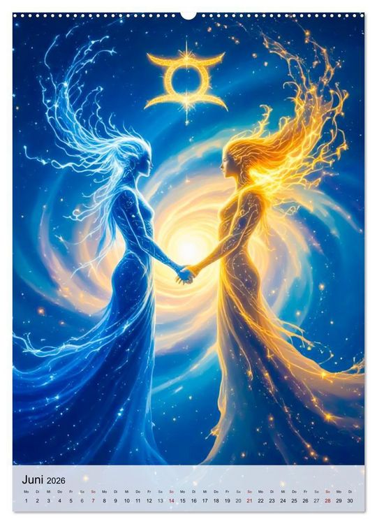 Produktbild: Der Mythos der Sternenzeichen - Sternenwesen des Zodiaks (hochwertiger Premium Wandkalender 2026 DIN A2 hoch), Kunstdruck in Hochglanz