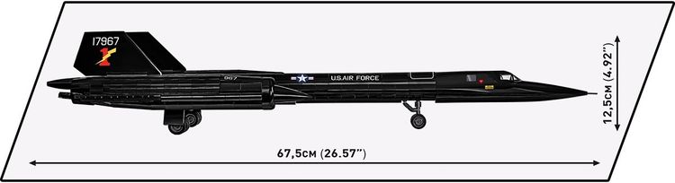 Produktbild: COBI Armed Forces 5891 - Lockheed SR-71 Blackbird, US Milit&auml;r Flugzeug, Bausatz 1:48, 1374 Klemmbausteine/1 Figur