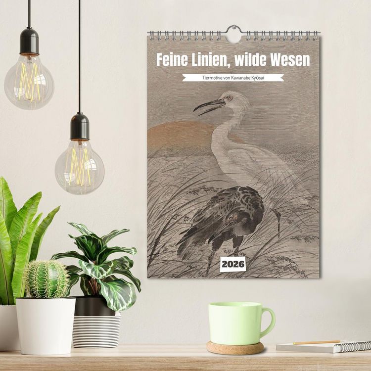 Produktbild: Feine Linien, wilde Wesen (Wandkalender 2026 DIN A4 hoch), CALVENDO Monatskalender
