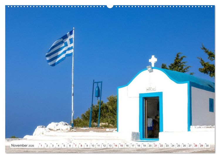 Produktbild: Rhodos und Symi, Perlen in der &Auml;gis (hochwertiger Premium Wandkalender 2026 DIN A2 quer), Kunstdruck in Hochglanz