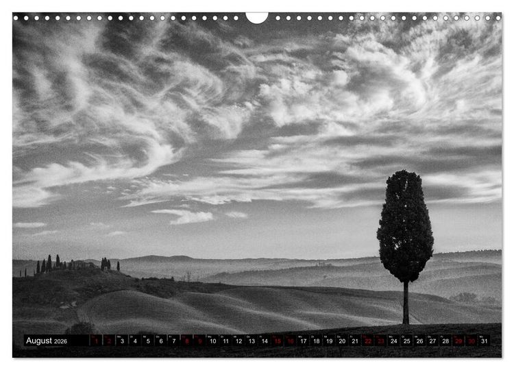 Produktbild: Toscana - monocromatico (Wandkalender 2026 DIN A3 quer), CALVENDO Monatskalender