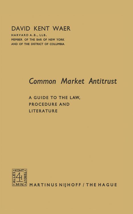 Produktbild: Common Market Antitrust