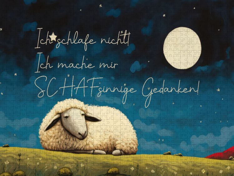 Produktbild: CALVENDO Puzzle Schafsinnige Gedanken | 1000 Teile Lege-Gr&ouml;&szlig;e 64x48cm Foto-Puzzle f&uuml;r gl&uuml;ckliche Stunden